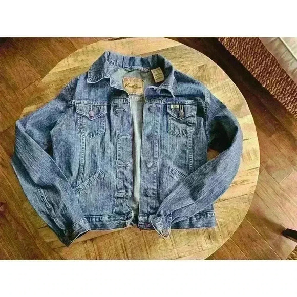 Levi Strauss Signature Sz S Trucker Jean Jacket Womens Blue Denim - Picture 6 of 9